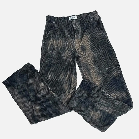 Free People Reese Pitched Straight Corduroy Pants Tie Dye Brown Tan 27 - Picture 3 of 10